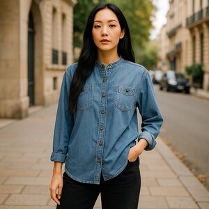 Vintage Newton Trading Co Denim Button Up size L